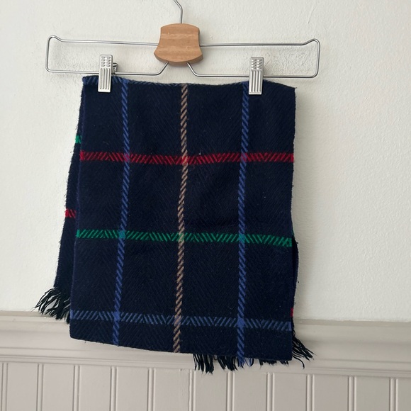 Dark Plaid Fringe Scarf - Picture 2 of 2